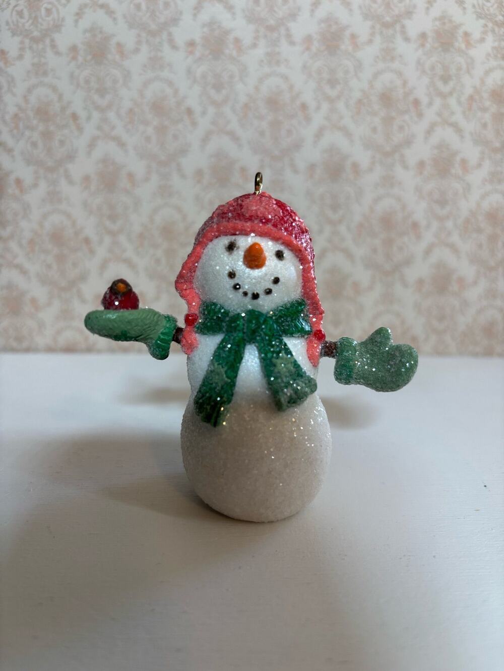 Hallmark Keepsake Glittered Snowman Christmas Ornament